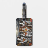 Australian Shepherd Halloween Spooky Gepäckanhänger (Rückseite vertikal)