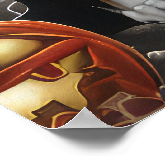 Australian Shepherd Halloween Spooky Poster (Ecke)