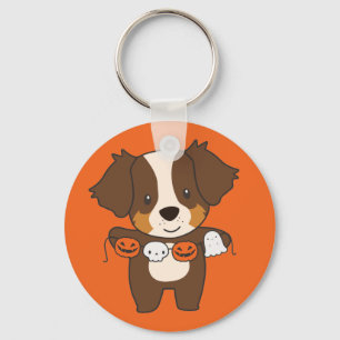 Australian Shepherd Happy Halloween Dog Costume Ke Schlüsselanhänger