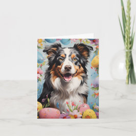 Australian Shepherd Happy Oaster Karte