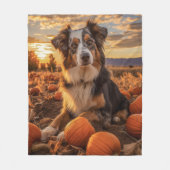 Australian Shepherd Herbst Fleecedecke (Vorderseite)