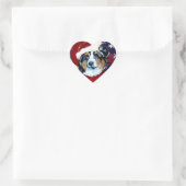 AUSTRALIAN SHEPHERD Herz-Aufkleber (Tasche)