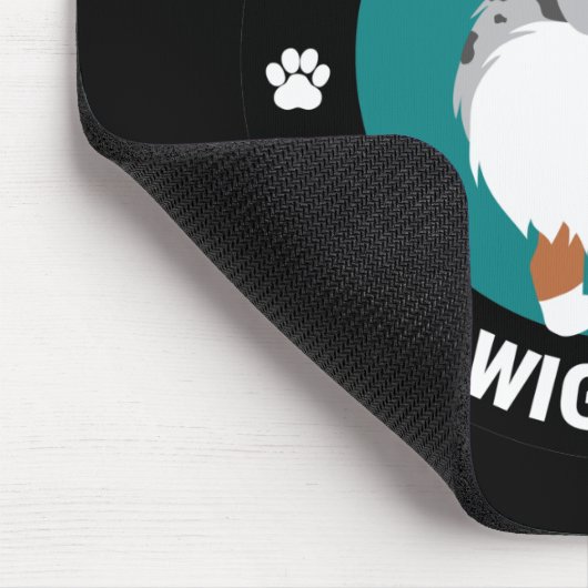 Australian Shepherd Hintern Wiggler Club (Blue Mer Mousepad (Ecke)