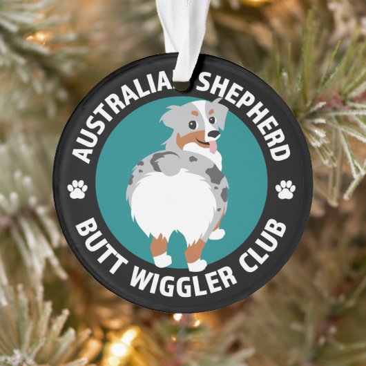 Australian Shepherd Hintern Wiggler Club (Blue Mer Ornament (Baum)