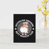 Australian Shepherd Hintern Wigglers Club - Red Me Karte (Gelbe Blume)
