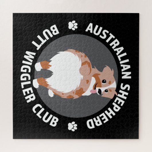 Australian Shepherd Hintern Wigglers Club - Red Me Puzzle (Horizontal)