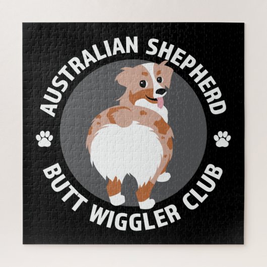 Australian Shepherd Hintern Wigglers Club - Red Me Puzzle (Vertikal)