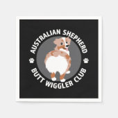 Australian Shepherd Hintern Wigglers Club - Red Me Serviette (Vorderseite)
