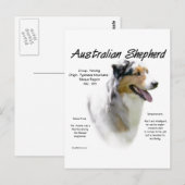 Australian Shepherd History, All about Aussies Postkarte (Vorne/Hinten)
