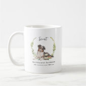 Australian Shepherd Hund | Monogramm Kaffeetasse (Links)