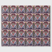 Australian Shepherd Hund Valentinstag  Geschenkpapier (Flach)