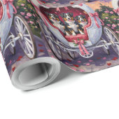 Australian Shepherd Hund Valentinstag  Geschenkpapier (Rolleneckpunkt)