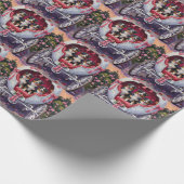 Australian Shepherd Hund Valentinstag  Geschenkpapier (Ecke)