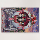 Australian Shepherd Hund Valentinstag Puzzle (Horizontal)