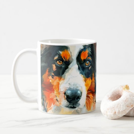 Australian Shepherd Hundefrau Kaffeetasse (Mit Donut)