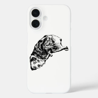 Australian Shepherd Hundeteleskophofall – Tintenst iPhone 16 Hülle