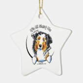 Australian Shepherd IAAM Keramik Ornament (Links)