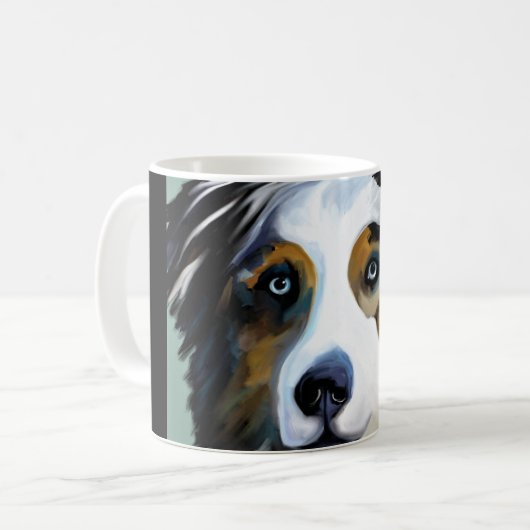 AUSTRALIAN SHEPHERD KAFFEETASSE (Vorderseite Links)