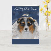 Australian Shepherd Karte (Gelbe Blume)