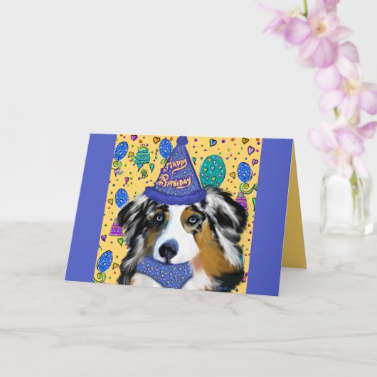 AUSTRALIAN SHEPHERD KARTE (Orchidee)