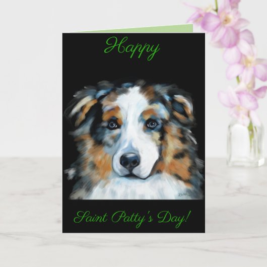 Australian Shepherd Karte (Orchidee)