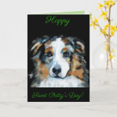 Australian Shepherd Karte (Gelbe Blume)