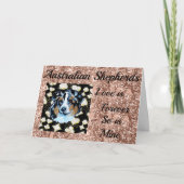 Australian Shepherd Karte (Vorderseite)
