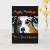 Australian Shepherd Karte (Gelbe Blume)