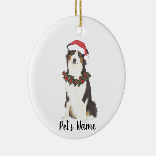 Australian Shepherd Keramik Keramik Ornament (Rechts)