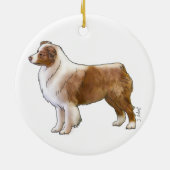 Australian Shepherd Keramik Ornament (Hinten)