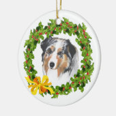 Australian Shepherd Keramik Ornament (Links)