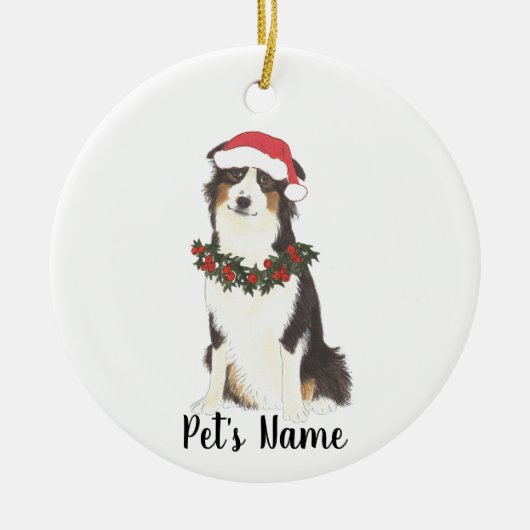 Australian Shepherd Keramik Ornament (Vorne)