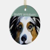 AUSTRALIAN SHEPHERD KERAMIK ORNAMENT (Rechts)