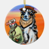 AUSTRALIAN SHEPHERD KERAMIK ORNAMENT (Vorne)