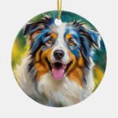 Australian Shepherd Keramik Ornament (Vorne)