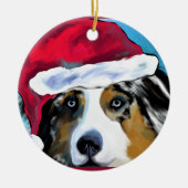 Australian Shepherd Keramik Ornament (Vorne)
