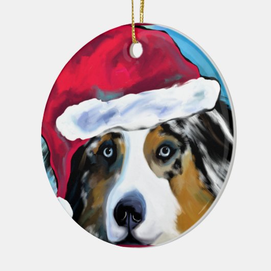 Australian Shepherd Keramik Ornament (Links)