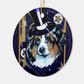 AUSTRALIAN SHEPHERD KERAMIKORNAMENT (Links)