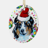 AUSTRALIAN SHEPHERD KERAMIKORNAMENT (Rechts)