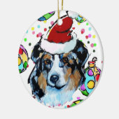 AUSTRALIAN SHEPHERD KERAMIKORNAMENT (Links)