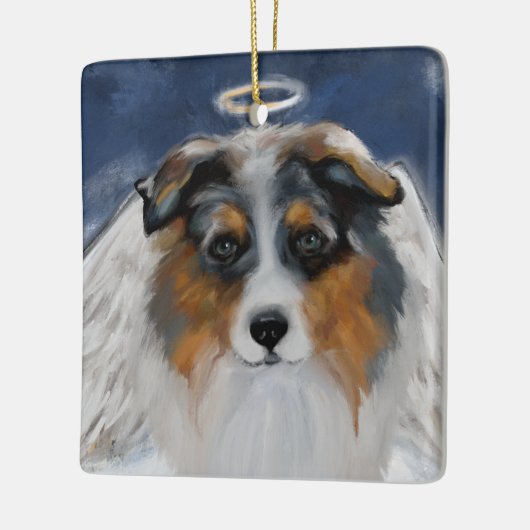 Australian Shepherd Keramikornament (Links)