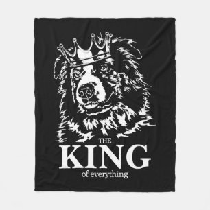 Australian Shepherd King of Everything dog dad Fleecedecke