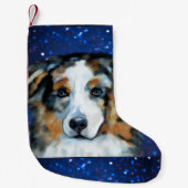 Australian Shepherd Kleiner Weihnachtsstrumpf (Vorderseite)