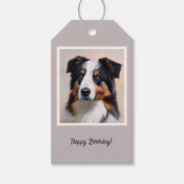 Australian Shepherd Kopf -  Geschenkanhänger