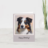 Australian Shepherd Kopf -  Karte (Vorderseite)