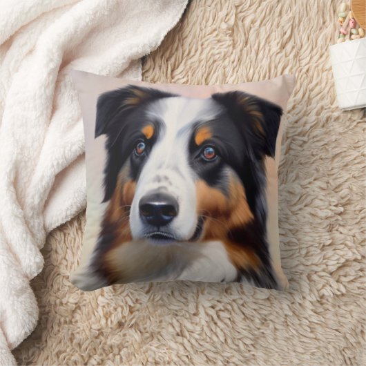 Australian Shepherd Kopf -  Kissen (Decke)