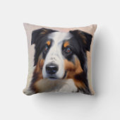 Australian Shepherd Kopf -  Kissen (Vorderseite)