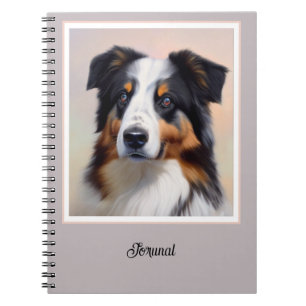 Australian Shepherd Kopf -  Notizblock