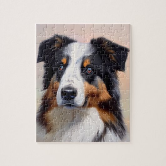 Australian Shepherd Kopf - Puzzle (Vertikal)
