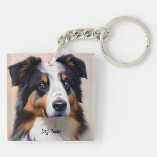 Australian Shepherd Kopf - Schlüsselanhänger